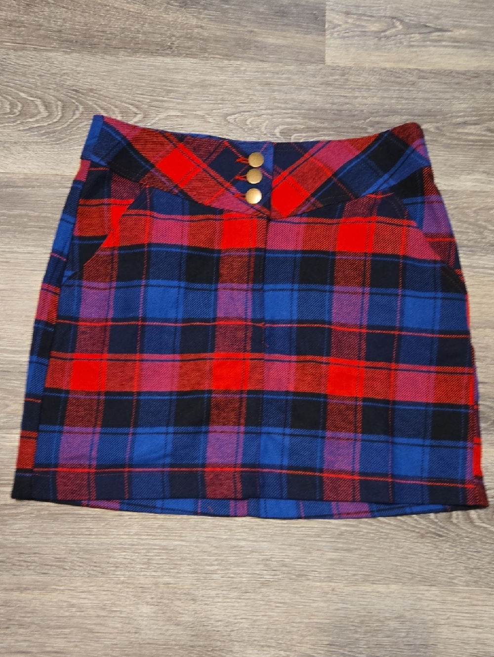 Tgla Plaid Flannel Mini Skirt Sz M